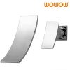 wowow chrome wall mount waterfall bathroom sink faucet