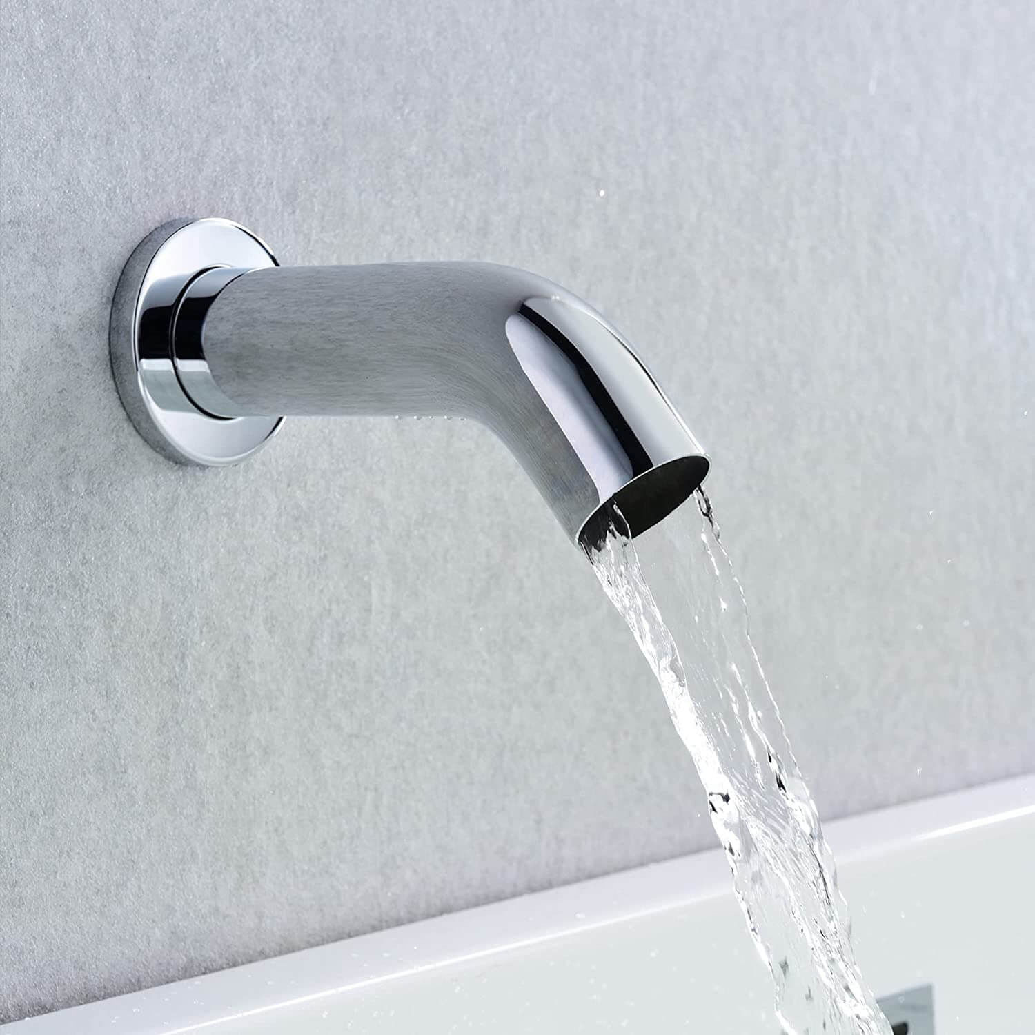 wowow chrome waterfall tub faucet with handheld shower (1)