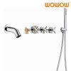 wowow chrome waterfall tub faucet with handheld shower (1)