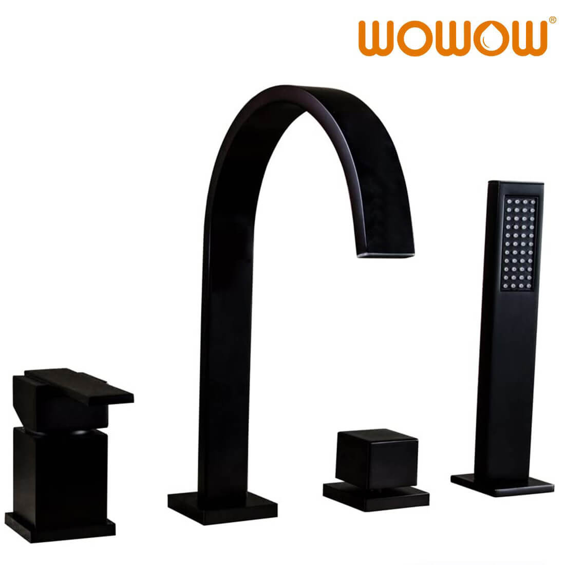 wowow deck mounted roman tub faucet with hand shower