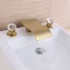 wowow gold bathroom faucets with crystal knobs