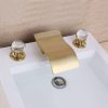 wowow gold bathroom faucets with crystal knobs
