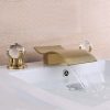 wowow gold bathroom faucets with crystal knobs