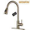 wowow gold kitchen faucet with pull down sprayer