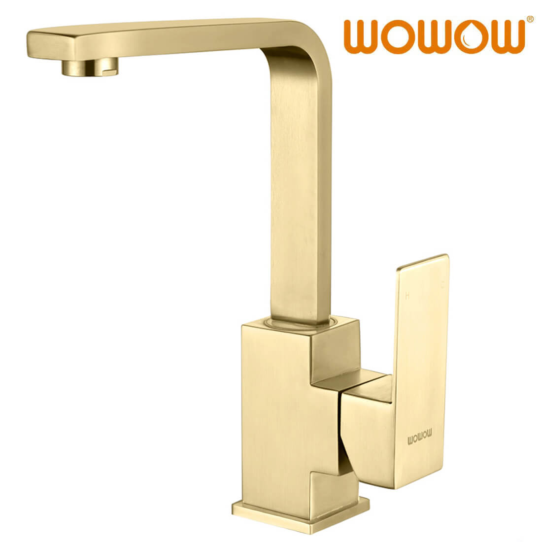 wowow gold single hole bar sink faucet