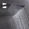 wowow luxury brushed nickel rain shower combo set