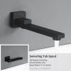 wowow matte black bathtub shower faucet combos