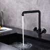 wowow matte black industrial pipe bathroom faucet