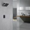 wowow matte black rain shower head system