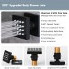 wowow matte black rain shower system with body jets and handheld