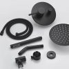 wowow matte black rain shower system with handheld spray