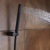 wowow matte black rain shower system with handheld spray