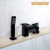 wowow matte black roman bathtub faucet