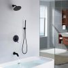 wowow matte black shower tub kit