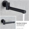 wowow matte black tub shower combo faucet with handheld