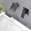 wowow matte black waterfall wall mount bathroom faucet