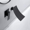 wowow matte black waterfall wall mount bathroom faucet