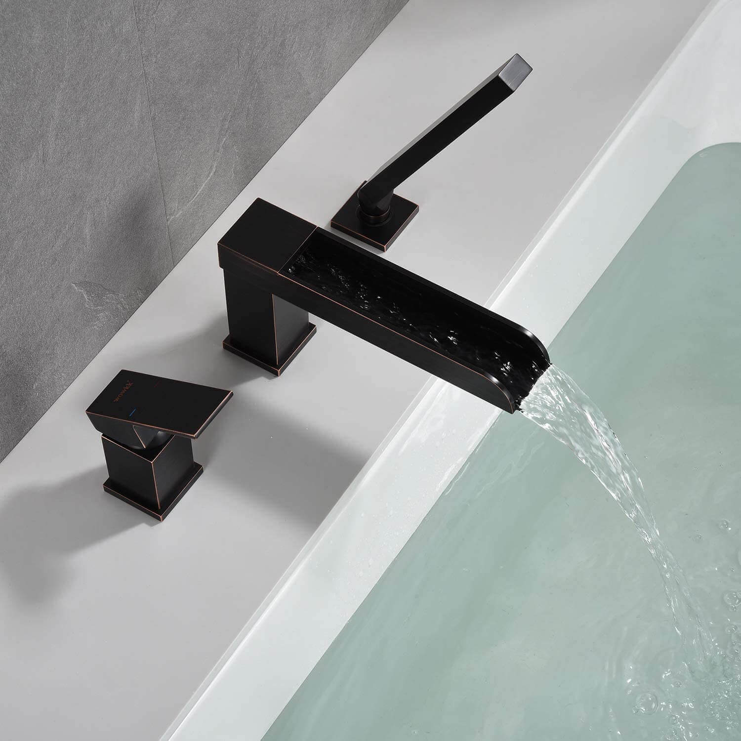 wowow oil rubbed bronze roman tub filler with hand shower