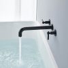 wowow roman wall mount 2 handle oil rubbed bronze tub filler