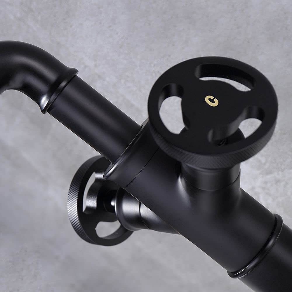 wowow ruth industrial pipe faucet matte black