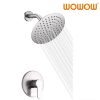 wowow single handle brushed nickel rain shower combo set