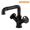 wowow two handle industrial pipe bathroom faucet