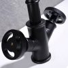 wowow two handle industrial pipe bathroom faucet