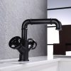 wowow two handle industrial pipe bathroom faucet