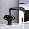 wowow two handle industrial pipe bathroom faucet