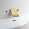 wowow wall mount 2 handle waterfall brushed gold tub filler faucet