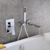 wowow wall mount bathtub faucet with hand shower chrome