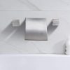 wowow wall mount waterfall 3 hole brushed nickel bathtub faucet