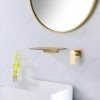 wowow wall mount waterfall brushed brass bathroom faucet