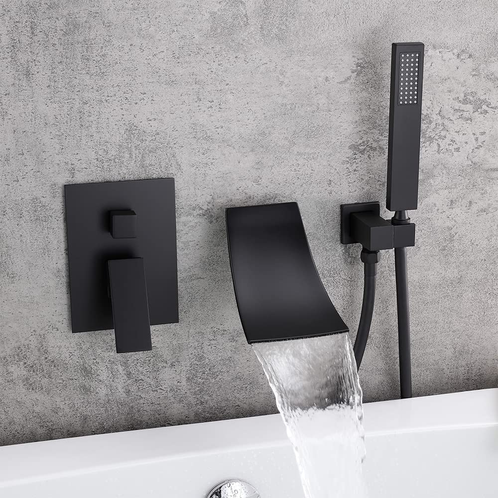 wowow wall mount waterfall tub faucet with hand shower