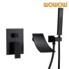 wowow wall mount waterfall tub faucet with hand shower