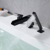 wowow waterfall matte black roman tub faucet