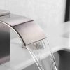 wowow brushed nickel waterfall bathroom faucet