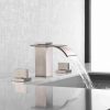 wowow brushed nickel waterfall bathroom faucet