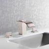 wowow brushed nickel waterfall bathroom faucet