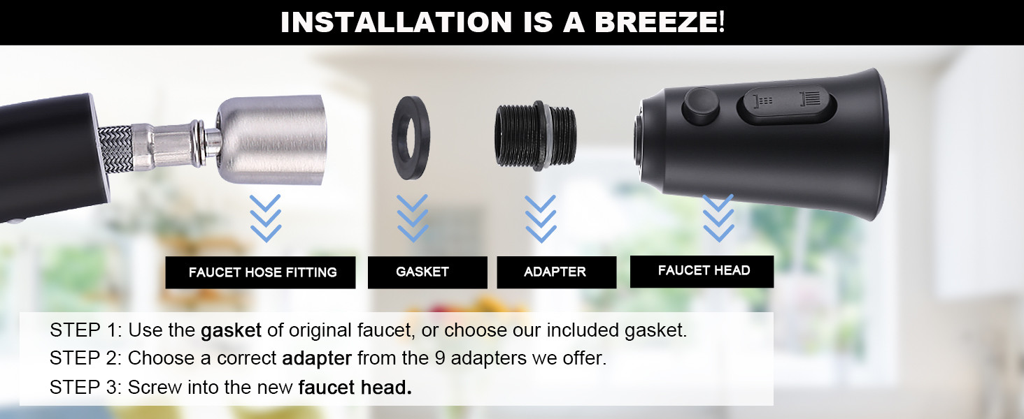 Kitchen Faucet Spray Head Replacement 58