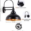 black gooseneck barn dusk to dawn sensor outdoor wall lights