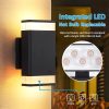 wowow 2 pack modern waterproof led outdoor wall sconce up and down lighting