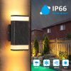 wowow 2 pack modern waterproof led outdoor wall sconce up and down lighting