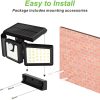 wowow 3 adjustable head outdoor solar motion sensor flood lights