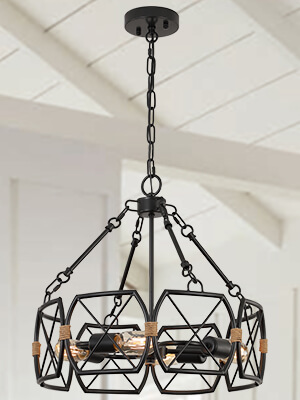 wowow 4 light rustic industrial hanging lights for high ceilings