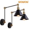 wowow black swing arm wall lamp vintage industrial wall lights