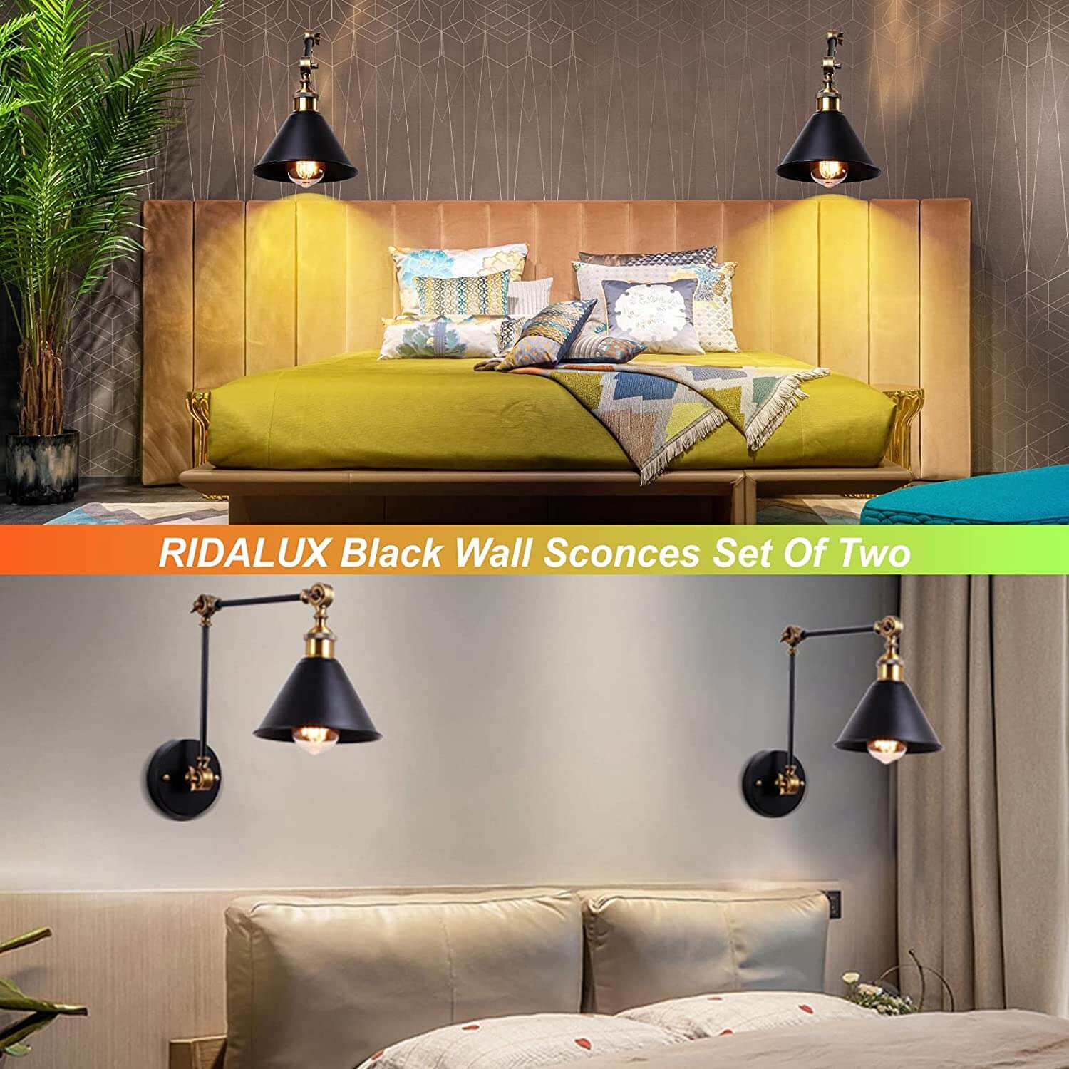wowow black swing arm wall lamp vintage industrial wall lights