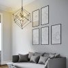 wowow geometric cube pendant light hanging ceiling