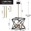 wowow geometric industrial pendant metal square wide hanging light fixtures