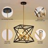 wowow geometric industrial pendant metal square wide hanging light fixtures